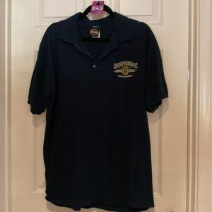 Harley Davidson Polo Shirt Navy Blue Men’s Large